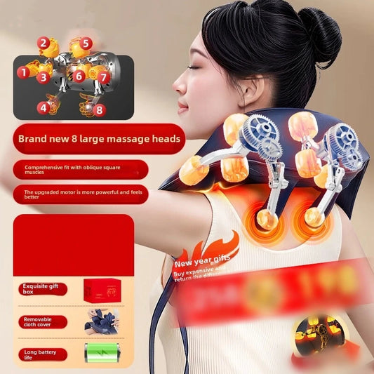 DeepEase 8-Head Wireless Massage Shawl